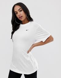 Black And White Nike T Shirt Women S Nike White Mini Swoosh Oversized T Shirt White Nikes Womens Tops Sale Wrap Shirt Dress