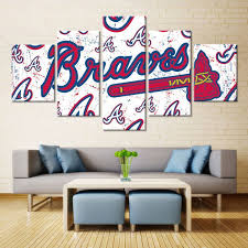 Atlanta Braves Baseball Club Baseball Room Decor Canvas Wall Decor Home Decor