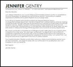Maybe you would like to learn more about one of these? Medical Administrative Assistant Cover Letter Sample Cover Letter Templates Examples