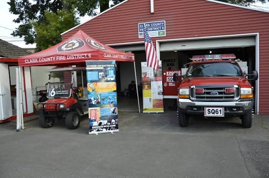 Even the heat is not keeping people away from the Clark County Fair! We're  fully staffed to respond to any medical emergency, and we've got our mister  up and running to help