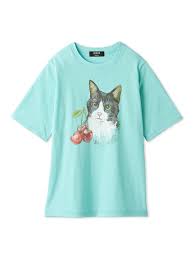 上國料萌衣コラボ】キャットチェリーTシャツ（カットソーTシャツ）｜FURFUR（ファーファー）｜ファッション通販｜ウサギオンライン公式通販サイト