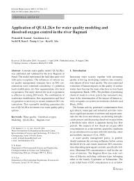 Pdf Application Of Qual2kw For Water Quality Modeling And Dissolved Oxygen Control In The River Bagmati