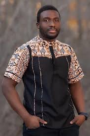Black And White African Print Shirt Adonis African Print Men Shirt Black Brown African Men Fashion African Print Shirt African Clothing For Men