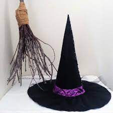 October Spooktacular No Sew Witch S Hat Spookyspaces While He Was Napping Witch Hat Diy Witch Hats Costume Witch Diy