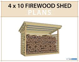 4x10 Firewood Shed Plans 1 Cord Wood Shed Diy Build Etsy In 2021 Firewood Shed Cord Wood Wood Shed