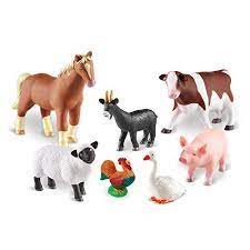 Learning Resources Jumbo Farm Animals Inludes Horse Pig Cow Goat Sheep Rooster Goose Farm Animals Animals Animal Facts
