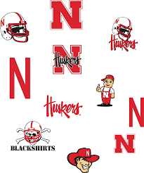 Nebraska cornhuskers mascot logo 2004 cornhuskers mascot herbie. Brewster Wallcovering Nebraska Cornhuskers Logo Fathead Jr Wallpaper