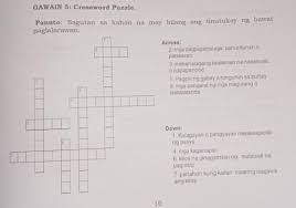 Esp Modyul 5gawain 5 Crosswold Puzzle Brainly Ph