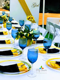 The contrasting color schemes blend warmth and joy with timeless elegance, and give decor4all shares modern kitchen design projects and ideas for creating kitchen decor in yellow and black… peaceful white decorating with blue and. Mj Decor Yellow White And Denim Themed Baby Reveal Facebook