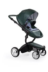 Mima Xari British Green Seat Retro Blue Starter Pack The Only Stroller Made With Leatherette Fabric The Mima Xari Is Mor Mima Xari Stroller Mima Stroller