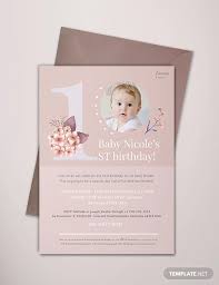 For any kids birthday invitation to be completely free to send, you need to first filter on free and choose one of our free kids birthday templates. Free 20 Printable First Birthday Invitation Designs Examples In Word Psd Ai Eps Vector Illustrator Indesign Pages Publisher Examples
