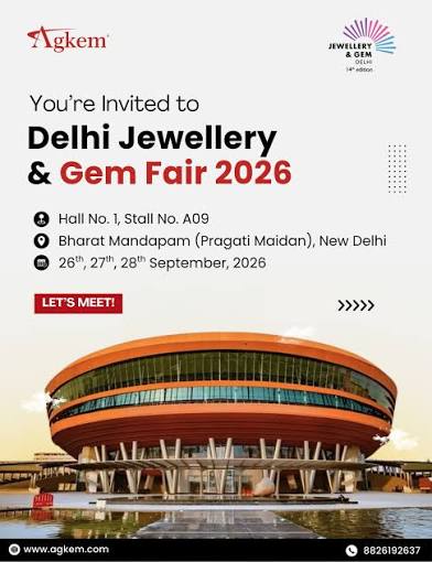 Delhi Jewellery & Gem Fair 2026 — Bharat Mandapam (Pragati Maidan), Hall 1, New Delhi, Delhi, India