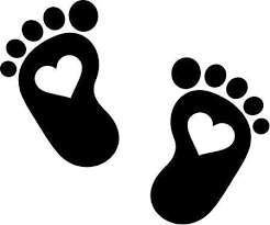 Baby Feet Heart Svg Png Jpg Cricut Silhouette Newborn Baby Shower Mom To Be Expecting Mother Baby Silhouette Baby Feet Cricut