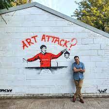 He produces pieces of work which pop up in public places, such as on the walls of buildings. Man Finds Banksy Art On Garage Wall But Secret Artist S Email Disappoints Him Mirror Online
