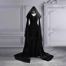 Nov 06, 2020 · the addams family coloring pages the addams family is a group of spooky characters created by a cartoonist named charles addams in america. Gothic Train Dress Morticia Addams Costume Pagan Pixie Women Hood Gown Robe Vampire Ghost Outfit Halloween Dress For Adult Aliexpress