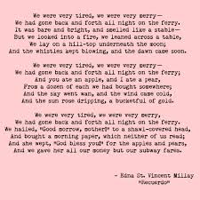 Recuerdo Edna St Vincent Millay Very Tired Edna Has Gone