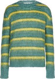 Marni Green Yellow Striped Sweater Incorporated Style
