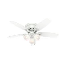 Hunter Fan 46 Hatherton 5 Blade Ceiling Fan Finish Snow White White Ceiling Fan
