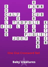 Teenage crosswords these crosswords are made for teenage kids. Baby Creatures Bonus Puzzle Get Answers For One Clue Crossword Now