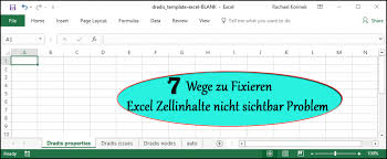7 Wege Zu Fixieren Excel Zellinhalte Nicht Sichtbar Problem
