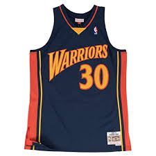 Mitchell Ness Stephen Curry Golden State Warriors Nba Throwback Jersey Navy