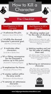 Seven Good Reasons To Kill A Character In Your Story And Three Bad Reasons Book Writing Tips Writing A Book Writing Tips