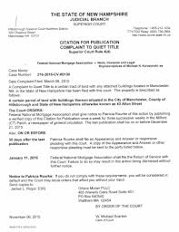 Understanding this process is crucial for real estate professionals, as it can be an incredibly effective way of establishing true ownership. Citation For Publication Complaint To Quiet Title Superior Court Rule 4 D Milford Ct Patch