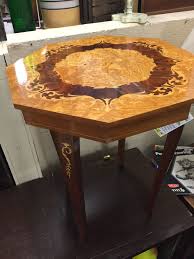 Inlaid Wood Music Box Table From Sorrento Italy Plays Lara S Theme From Dr Zhivago 125 Wood Coffee Table Design Coffee Table Wood Decorating Coffee Tables
