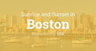 Sunrise And Sunset Times In Boston