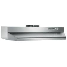 Many of these hoods don't require ductwork and they have enough power to satisfy most homeowners. 423004 Broan 30 Inch Under Cabinet Range Hood Stainless Steel