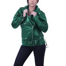 Elegant Green Brando Genuine Leather Jacket Leather Jacket Leather Jackets Women Leather Jacket With Hood