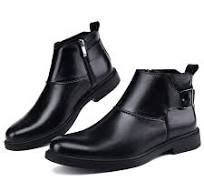 Pointed Toe Zipper-up Men chelsea Boots Genuine Cow Leather Boots Size  37-48 Winter Boots for Men