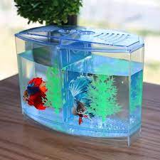 The dimension for the betta tanks are as follows: Environmental Partition Spawning Fish Tank Betta Fish Tank Ornament Shrimp Diy Water Grass Odorless Goldfish Fishbowl Aquarium Aquariums Tanks Aliexpress