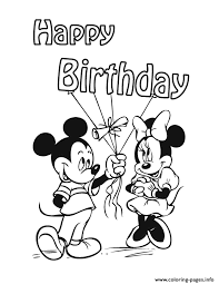 These downloadable 14 happy birthday mickey mouse coloring pages are a great way for kids to keep themselves entertained while boosting their creativity and matching skills. Mickey Mouse Happy Birthday Disney Coloring Pages Printable