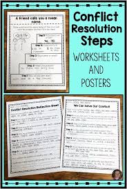 Conflict Resolution Worksheets And Posters Conflict Resolution Worksheet Social Emotional Learning Middle School Conflict Resolution