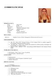 Find a cv sample that fits your career. Sanja Cv English