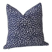 Add comfort and style to your patio furniture with outdoor cushions & pillows. Indigo Beige Leopard Chenille Pillow Cover 20x20 In 2021 Animal Print Pillows Navy Throw Pillows Printed Pillow