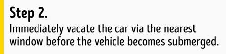 how to escape from a sinking car
