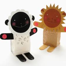Decorative Paper Lunch Bags Suppliersall Quality Decorative Paper Animal Crafts For Kids Lion And Lamb Paper Bag Crafts