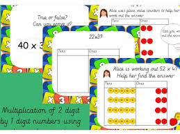Year 3 Multiplication Of 2 Digit Numbers By 1 Digit Numbers Using Place Value Counters Teaching Resources