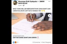 Berikut link umkm 2021 simak cara daftar bantuan umkm online terbaru 2021. Hoaks Pendaftaran Bantuan Dana Untuk Umkm Lewat Facebook Republika Online