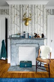 3d kiss wall murals for living room bedroom sofa backdrop tv wall background, originality stickers gift, diy wall decal wall decor wall decorations. Eclectic Sitting Room Features A Patterned Accent Wall And A Marble And White Brick Fireplace Hgtv