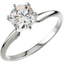 Jinear 3mm wedding bands for women eternity ring 18k gold plated cubic zirconia engagement rings stackable anniversary promise statement ring gift for her size 5 to 10. Solid 14k Gold Cz Cubic Zirconia 6 Prong Solitaire Engagement Ring Shipping Terra S Jewelry
