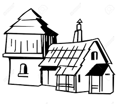 Una vez conoces las bases y los trucos principales las posibilidades son infinitas. Casa De Pueblo Ilustracion De Dibujos Animados Blanco Y Negro Ilustraciones Vectoriales Clip Art Vectorizado Libre De Derechos Image 12483338