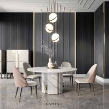 Italian Luxury Furniture Designer Furniture Singapore Da Vinci Lifestyle Round Marble Dining Table Luxury Dining Room Dining Table Marble