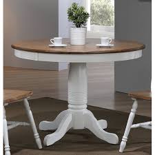 Modern Two Tone Brown And White Round Dining Table Pacifica Round Dining Set Round Dining Round Dining Table