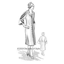 Rottweiler puppy guard dog png clipart. 1930s Coat Dress Sewing Pattern With Art Deco Seam Lines Decades Of Style Pattern Company