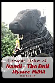 Third Largest Statue Of Nandi The Bull In Mysore I Share India Statue India Travel