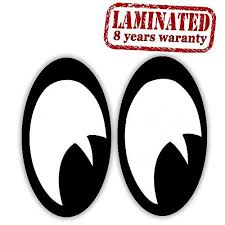 Cool 2 Stuck Vinyl Lustiger Aufkleber Autoaufkleber Funny Stickers Augen Auto Moto Motorrad Fahrrad Skate Helm Fenster Spiegel Tur Tuning B 303 Autos