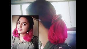 Pink shades can benefit from red shampoos. Hair Color Magenta Hot Pink On Black Indian Hair Crazycolor Cyclamen Tumpa Banerjee Youtube
